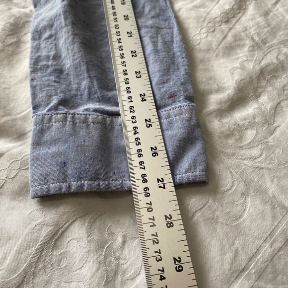 Aeropostale Men's Blue Rainbow Specked Long Sleeve Button Down Shirt Size Large‎ - Picture 11 of 13